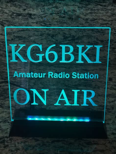 Led Desk Sign Ham Radio Call Sign Led Booth Signs