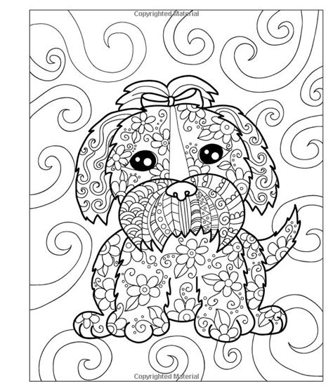 Zendoodle Coloring Playful Puppies Delightful Dogs To Color And