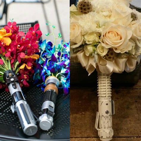 Nomination white + yellow crystal flower charm. Star wars Disney Wedding Lightsaber Boquet Flower holder ...