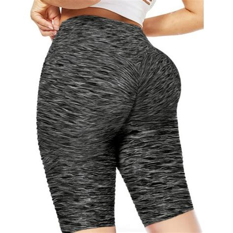 dodoing high waisted yoga shorts for women butt lifting tummy control workout shorts leggings