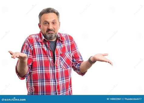 Man Making Confused Expression And Gesture Stock Image Image Of