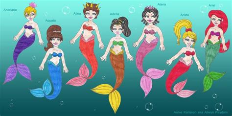 The Little Mermaid Ariels Sisters Mermaid Sisters By Ailwynraydom