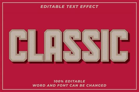 Premium Vector Classic Text Style Effect