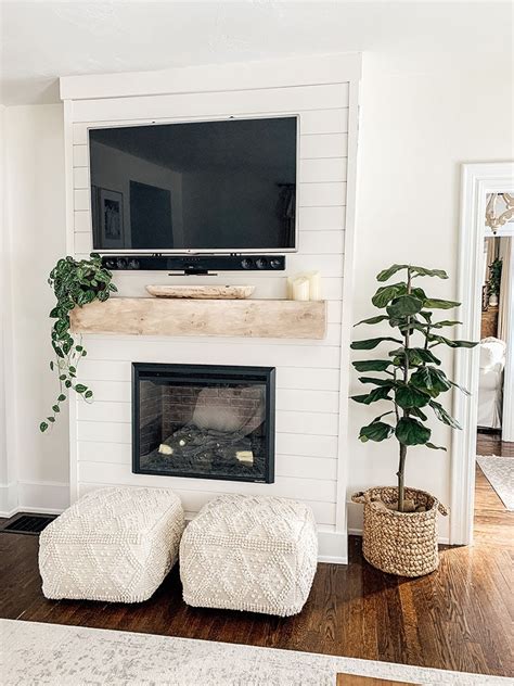 How To Decorate A Mantel With A Tv In 2020 Over Fireplace Decor