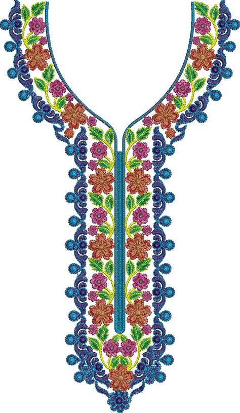 Arabic Neck Embroidery Designs 21