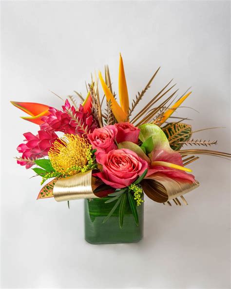 Golden Sunset As Shown In 2023 Tropical Floral Arrangements