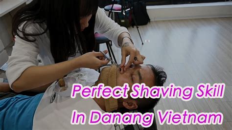 Perfect Shaving Skill Of Barbershop In Danang Vietnam 다낭의 이발소 완벽한 면도 기술 Youtube