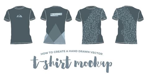 create  hand drawn vector  shirt mockup