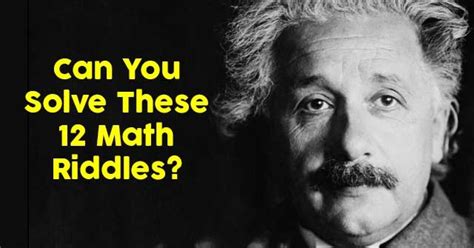 Can You Solve These 12 Math Riddles Quizpug