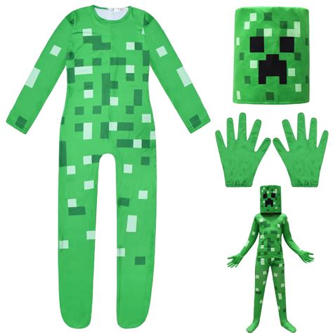 Minecraft Boys Girls Kids Halloween Game Cosplay Creeper Anime Costumes