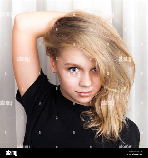 Beautiful Blond Girl With Long Hair Hi Res Stock Photography And Images