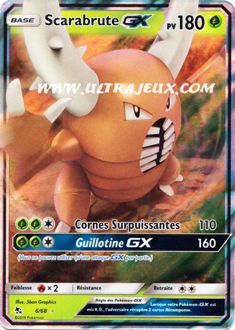 Ultrajeux Scarabrute Gx 678 Carte Pokémon Cartes à Lunité Français