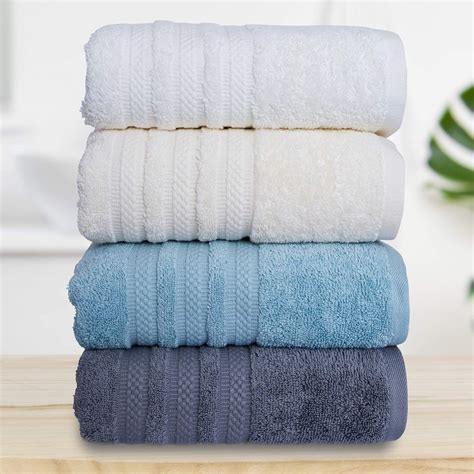 Green Lifestyle 4 Pack Luxury Bath Towel 100 American Cotton Premium
