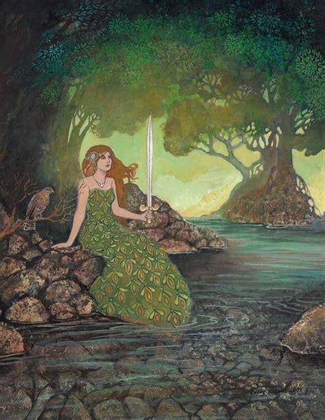 The Lady Of The Lake 16x20 Poster Print Aurthurian Mythology Etsy