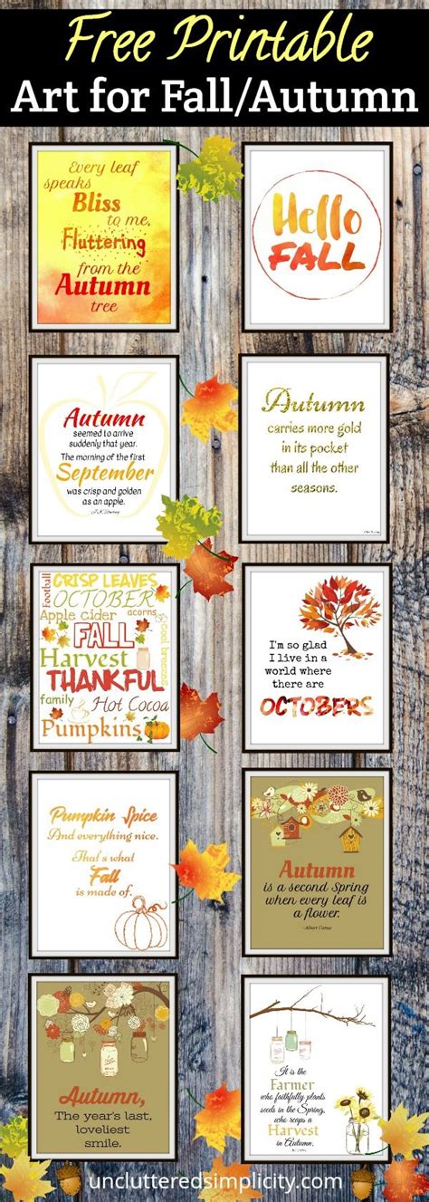 10 Free Fall Printables That Will Make You Enjoy Autumn Even More