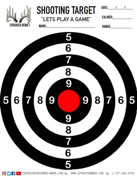 Free Printable Shooting Targets Crooked Bend