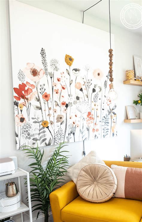 Shelves are mostly installed to a wall to display your items of wall art ideas and can play a bigger role in interior wall decor plans. large wall art diy: make this shower curtain canvas art ...