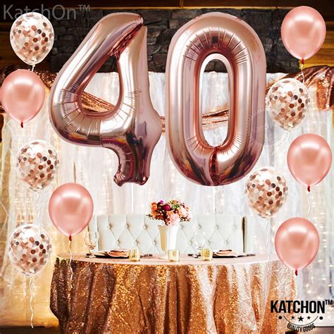 Giant Rose Gold 40th Birthday Balloons 40 Inch Rose Gold 40th