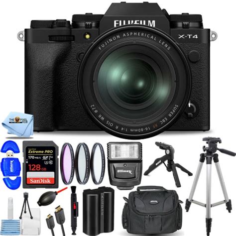 Fujifilm X T4 Mirrorless Camera With 16 80mm Lens Black 12pc