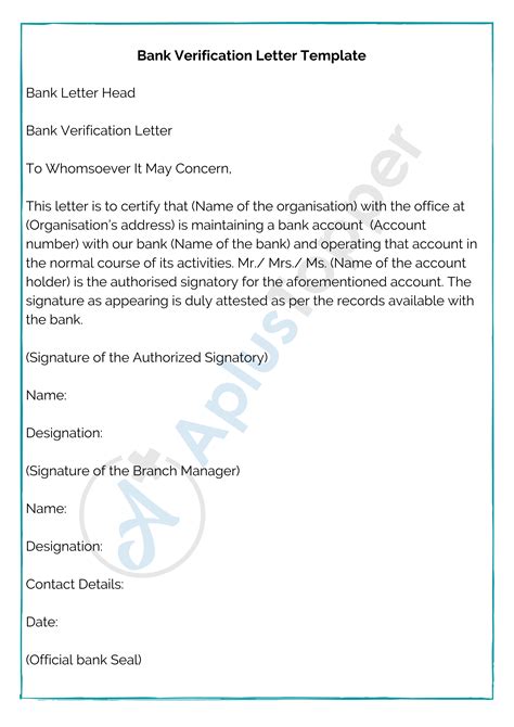 You need to replace the personal details. Bank Verification Letter | How To Write Bank Verification ...