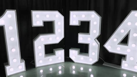 3ft Led Big Numbers Giant Light Up Letters Led Marquee 4ft Marquee