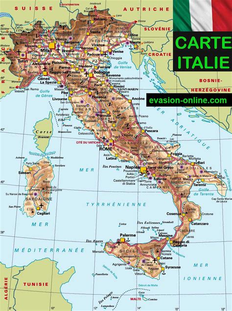 Carte Italie Vacances Arts Guides Voyages