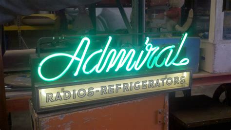 Vintage Admiral Advertising Neon Obnoxious Antiques