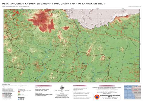 Pdf Peta Topografi Kabupaten Landak Topography Map Of Geospasial