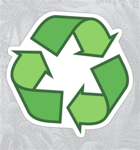 Recycling Symbol Stickers And Tote Bags Three Shades Of Green Sticker