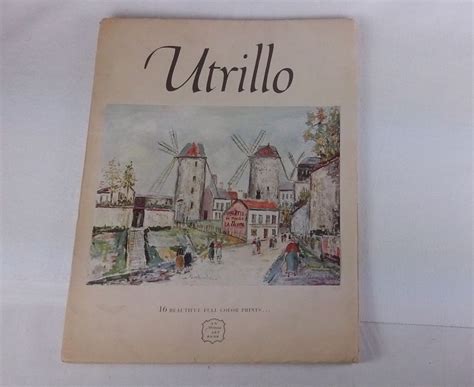 Maurice Utrillo Book Of 16 Full Color Prints Abrams Art 1953 Vintage