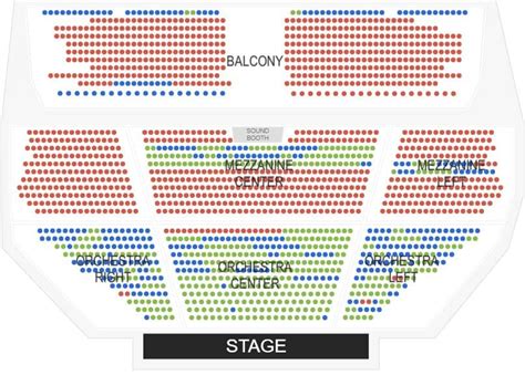 Tropicana Theater Seating Map
