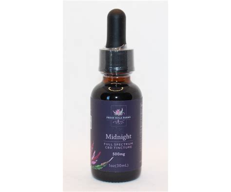 Midnight 1 Oz 30ml 500mg Full Spectrum Cbd Tincture Fresh Kola Farms