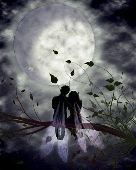 Fairy Couple In The Moonlight Love Fairy Fairy Art Beautiful Fairies