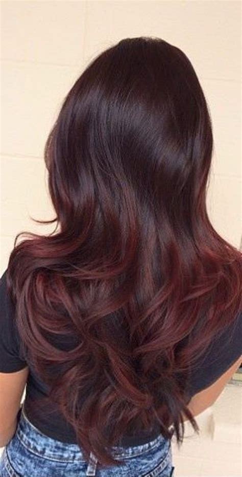 Women with jobs who aren't allowed to have fashion colors can still express themselves through their hair with this burgundy tint. 49 of the Most Striking Dark Red Hair Color Ideas