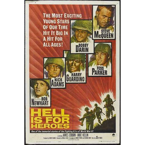 Hell Is For Heroes Movie Poster Style C 11 X 17 1962