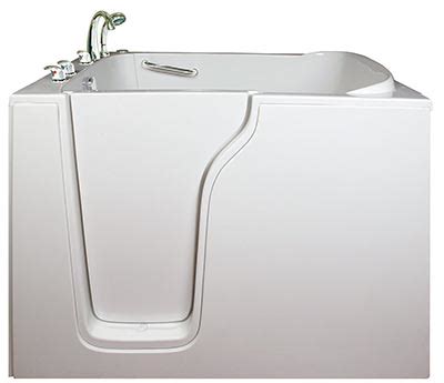 The dimensions of a corner bathtub is the tub's height, width and length. Walk-In Tub Dimension: Sizes of Standard, Deep And Wide Tubs