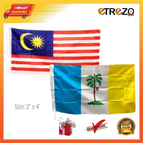 Bendera Malaysia Bendera Penang Flag 2x 4 Ready Stock Shopee