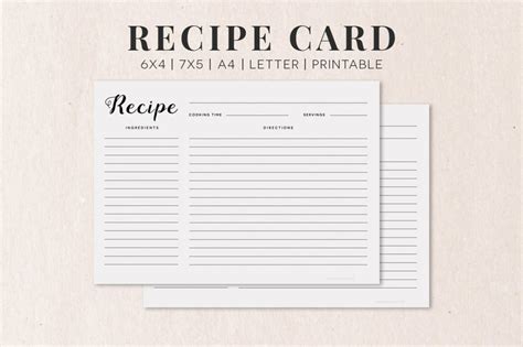 cooking recipe card template rc creativetacos