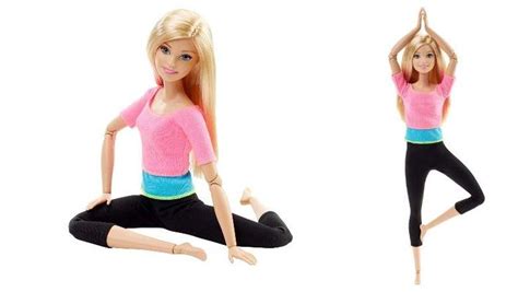 The Barbie Doll Is Doing Yoga Poses On Her Legs