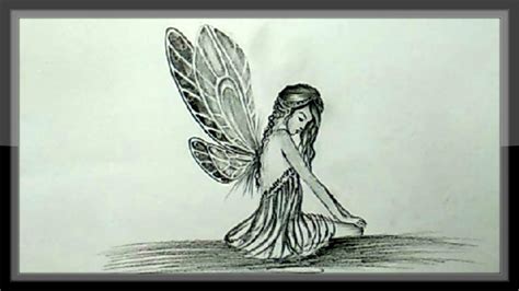 Cool Drawings How To Draw A Fairy In Pencil Step By Step Youtube