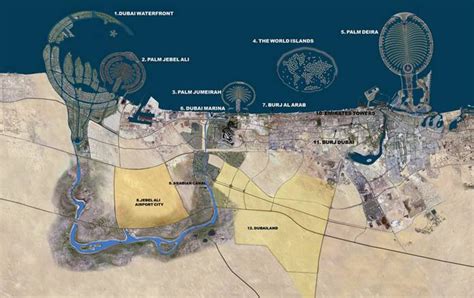 Detailed Satellite Map Of Dubai Dubai City Detailed Satellite Map