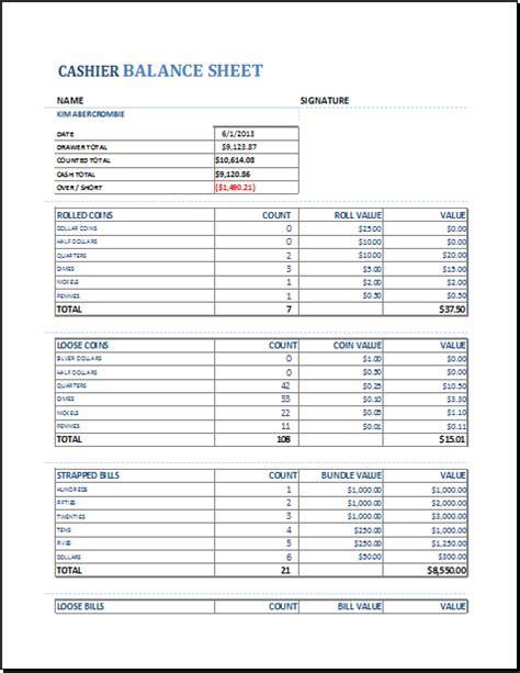 Daily Cash Balance Sheet Template Excel Quarterly Profit And Loss