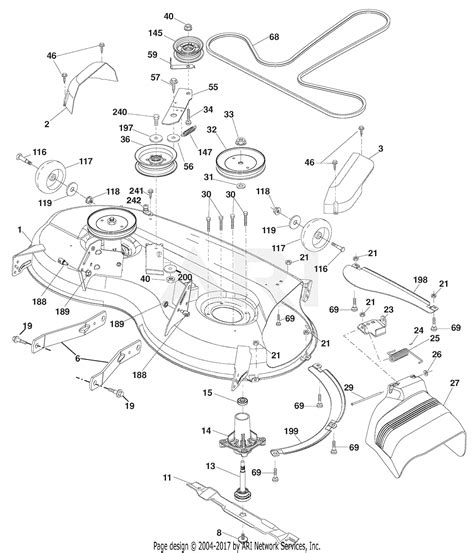 Ariens 936053 960460026 00 46 Hydro Tractor Parts Diagram For Mower Deck