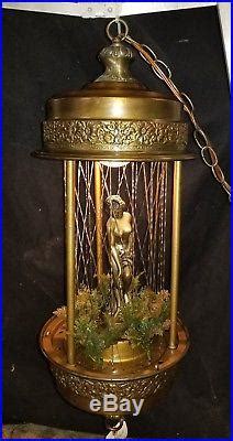 Vintage Mineral Oil Rain Drip Hanging Lamp Greek Goddess Oil Drip Light