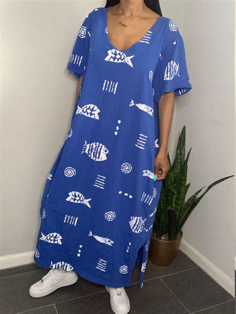 Vintage Printed Moo Moo Dress | Etsy