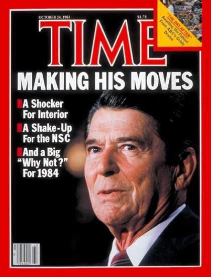 Time Ronald Reagan Oct 24 1983 Us Presidents Politics Nancy