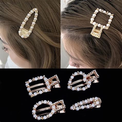 Lady Women Cute Hair Accessories Full Pearls Hair Clips Fashion Sweet Imitation Korean Style
