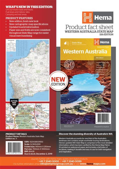 Western Australia State Map Hema Maps Online Shop