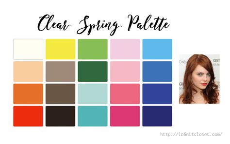 Clear Spring Palette Bright Spring Clear Warm Infinitcloset