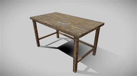 Old Wooden Table Download Free 3d Model By Gamedev Nick Gamedevnick